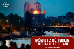 Incêndio destroi parte da Catedral de Notre Dame de Paris