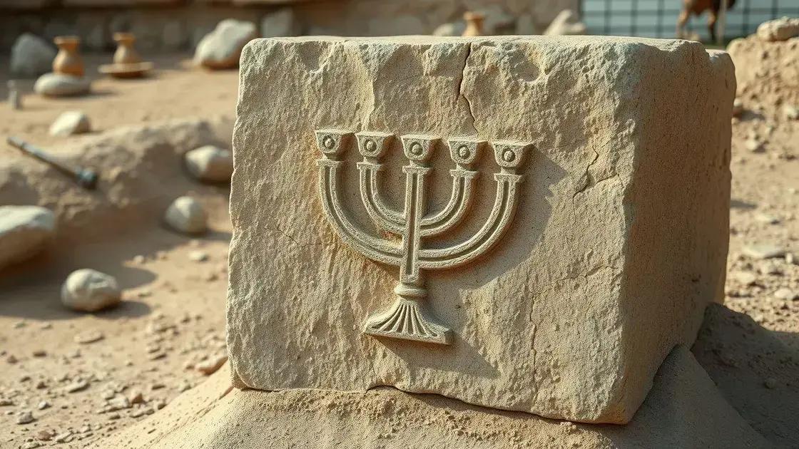 Capital de pedra com Menorá rara de 1.500 anos é revelada em Jerusalém