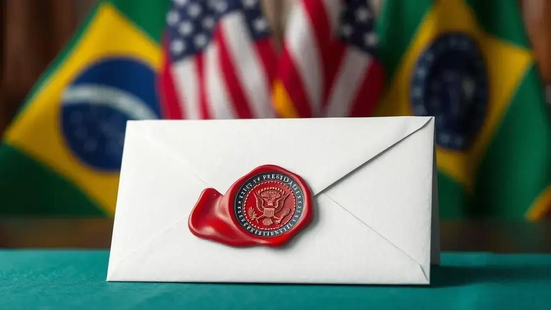 Carta de Trump cita Bolsonaro e STF Carta de Trump cita Bolsonaro e STF