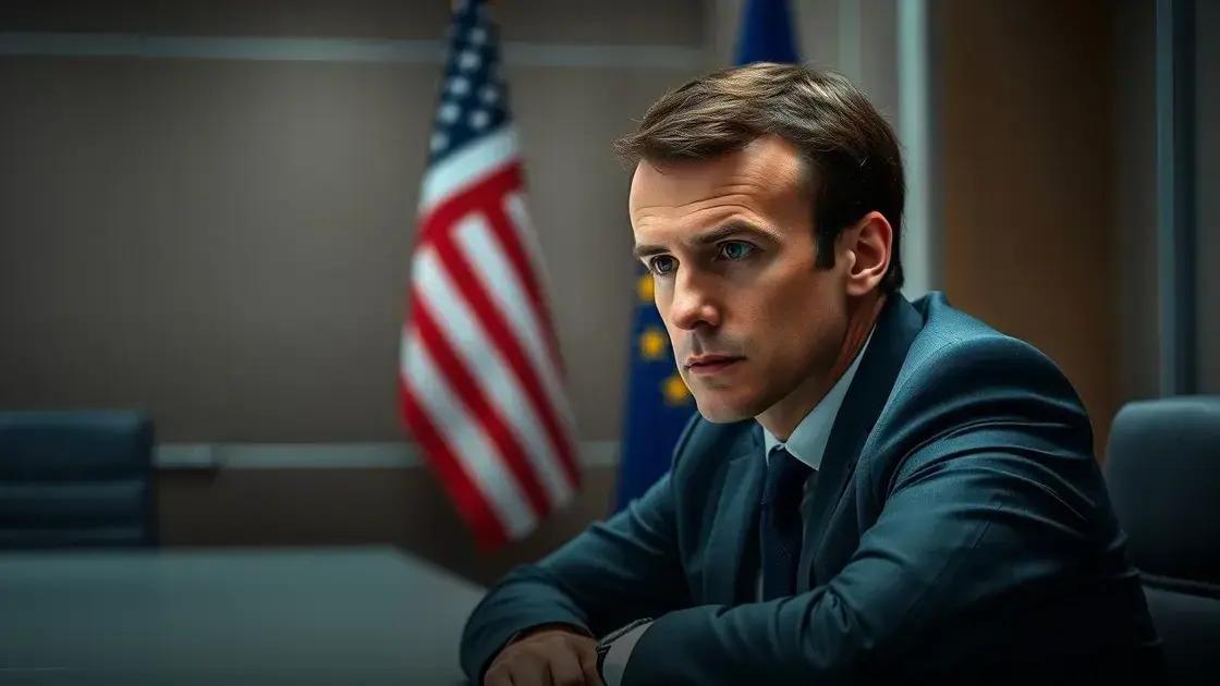 Macron critica acordo UE-EUA: 'Não fomos temidos o suficiente'