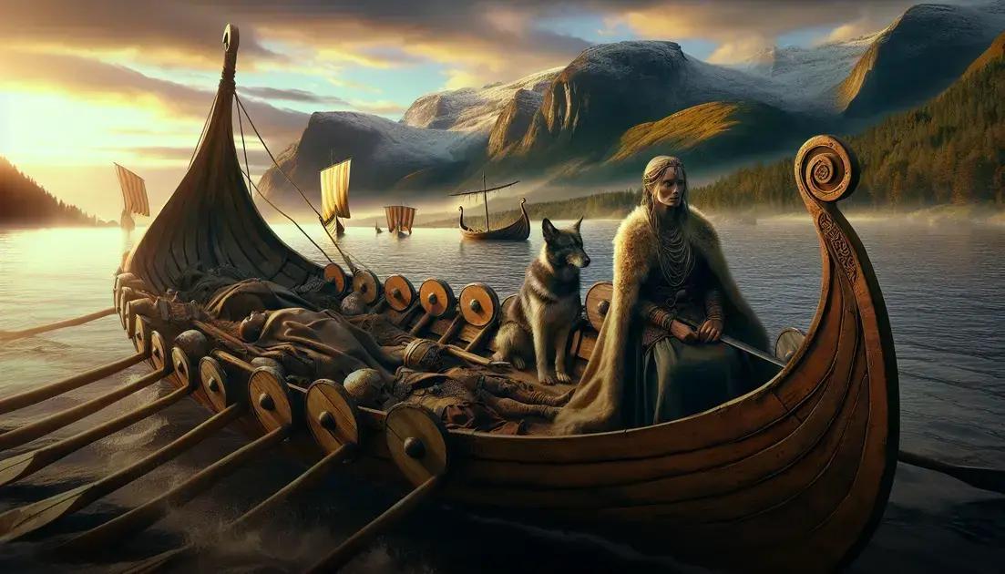 Sepultura Viking de 1.100 anos revela mulher e seu cão em barco funerário