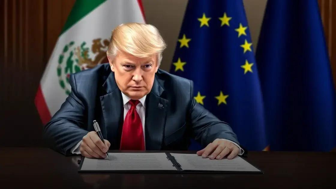 Trump anuncia tarifas de 30% para México e União Europeia após medida contra Brasil