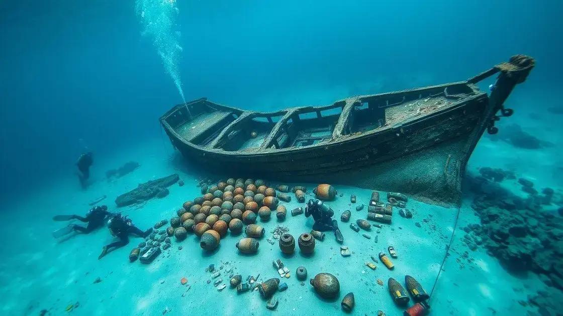 Futuras escavações prometem revelar navio naufragado com mercadorias