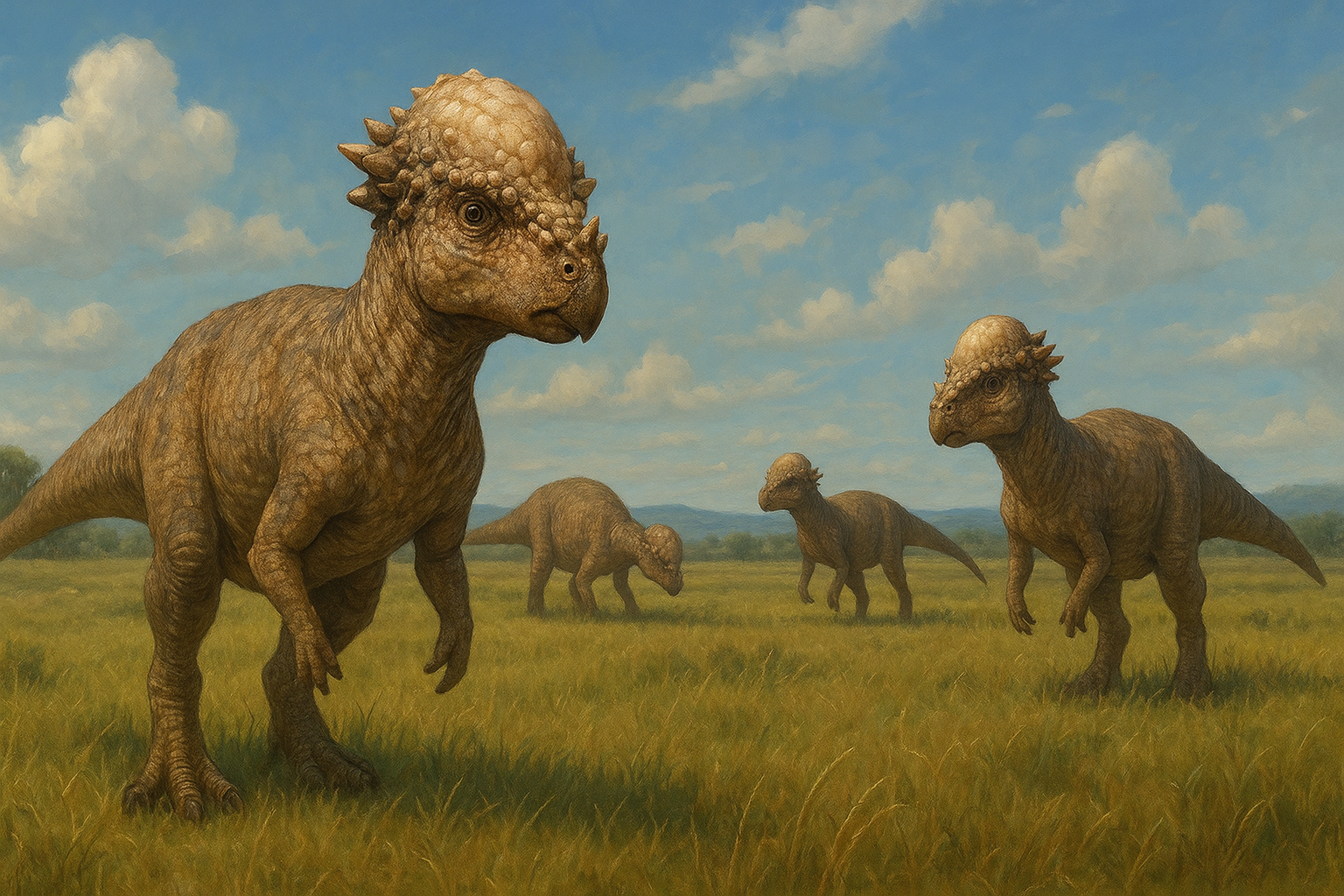 Fóssil de dinossauro com capacete ósseo é descoberto na Mongólia