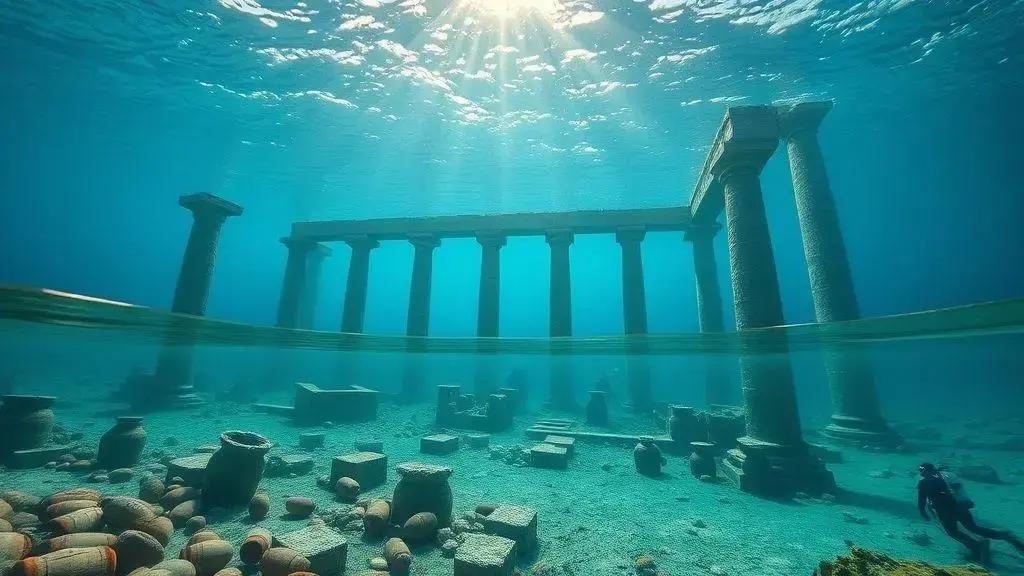 A descoberta do porto submerso: estruturas impressionantes a 12 metros de profundidade A descoberta do porto submerso: estruturas impressionantes a 12 metros de profundidade