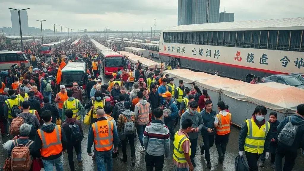 China em alerta: 770 mil evacuados e preparativos de emergência China em alerta: 770 mil evacuados e preparativos de emergência