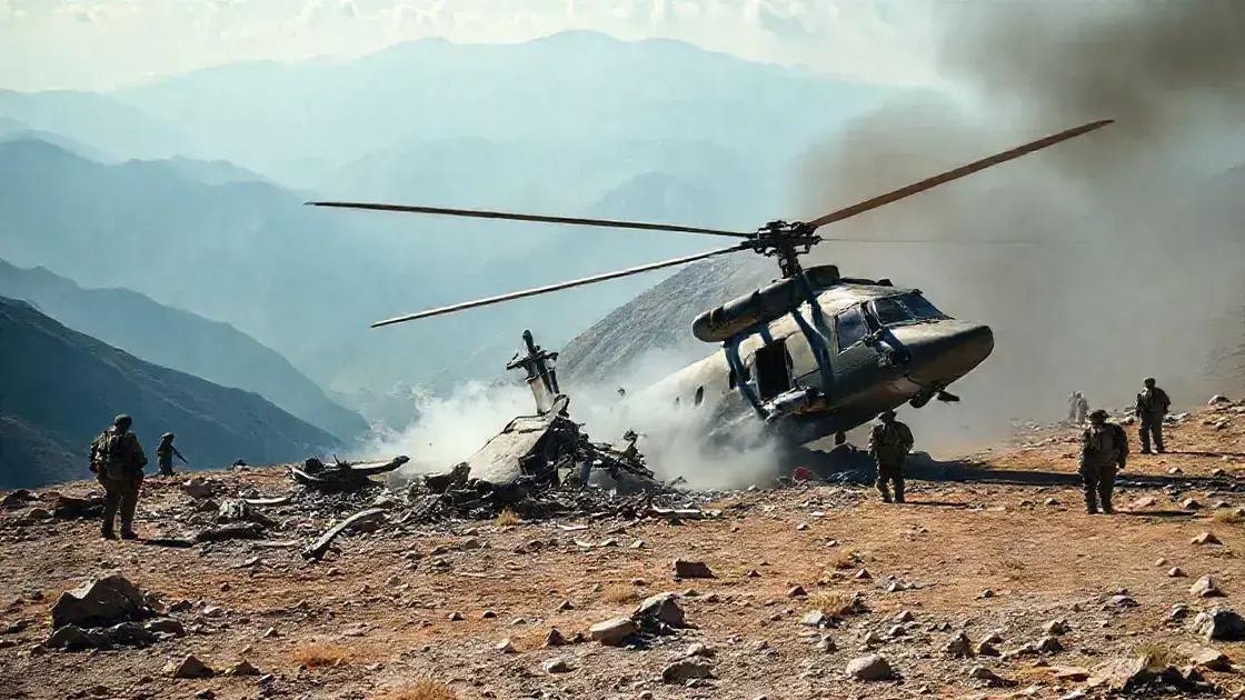 Helicóptero militar cai no Paquistão e deixa 4 mortos; soldado sobrevive ao pular