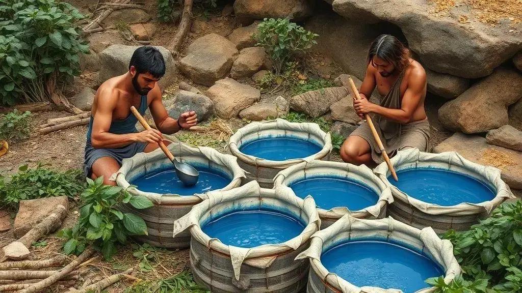 O processo complexo de produção do anil paleolítico O processo complexo de produção do anil paleolítico