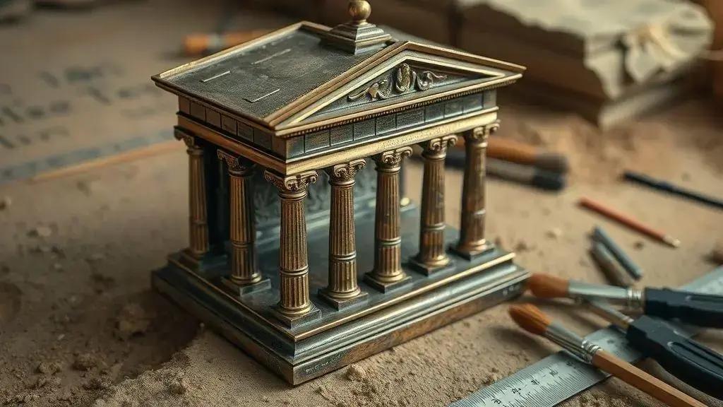 Caixa de bronze com fachada de templo: um achado único Caixa de bronze com fachada de templo: um achado único
