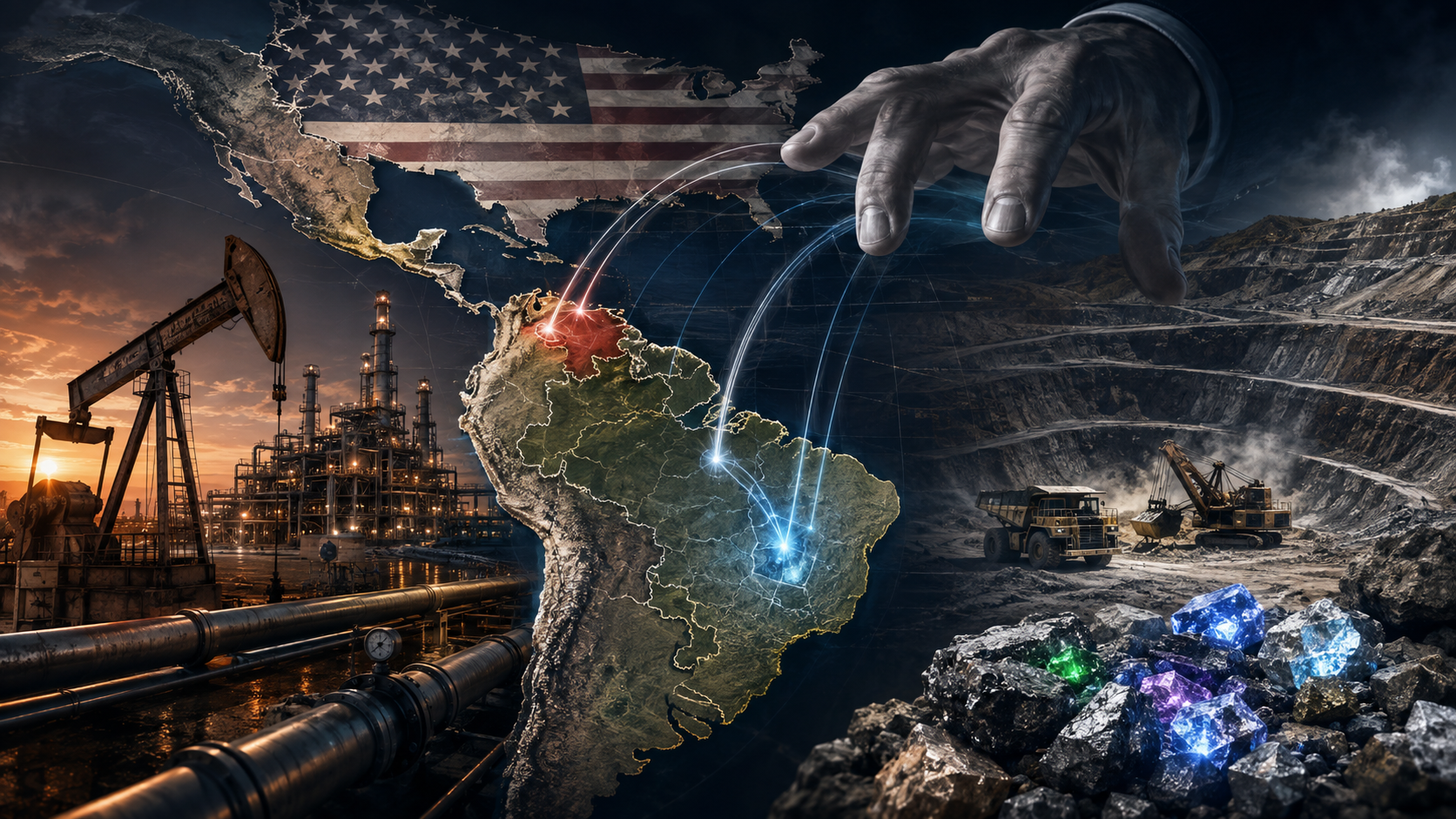 Petróleo e terras raras: avanço dos EUA coloca Brasil no centro da disputa por recursos estratégicos