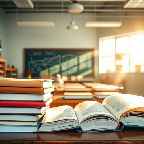 {"prompt":"Create an image depicting educational textbooks neatly arranged on a wooden desk in a brightly lit classroom. The room is filled with colorful posters on the walls showcasing various subjects, and sunlight streams in through large windows, casting warm golden rays across the pages of the books. The atmosphere is vibrant and inviting, encouraging a sense of curiosity and learning. In the background, a chalkboard filled with notes and diagrams can be seen, adding to the scholarly ambiance of this engaging learning environment.nnCrie uma imagem que represente livros didaticos em uma sala de aula","originalPrompt":"Crie uma imagem que represente livros didaticos em uma sala de aula","width":1280,"height":720,"seed":2993,"model":"flux","enhance":true,"nologo":true,"negative_prompt":"undefined","nofeed":false,"safe":false,"quality":"medium","image":[],"transparent":false,"isMature":false,"isChild":false}