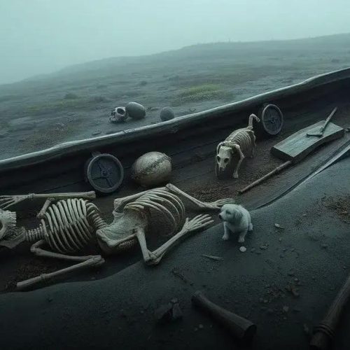 Descoberta rara: Tumba viking de 1.100 anos revela mulher e seu cão