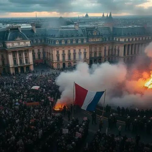 França paralisa com protestos contra novo premiê e greve geral nacional