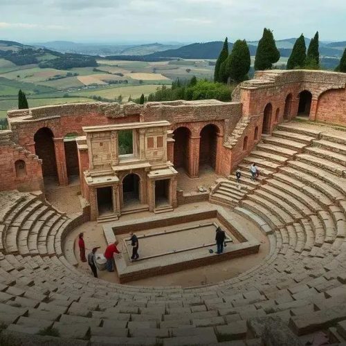 Teatro romano de 2.000 anos é descoberto no centro da Itália