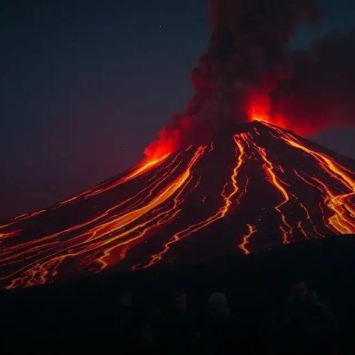 Vulcão Etna entra em erupção na Itália e turistas correm para deixar área